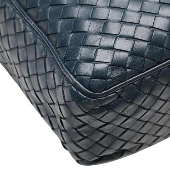BOTTEGA VENETA Blue Leather Intrecciato Shoulder Bag - Picture 4 of 13